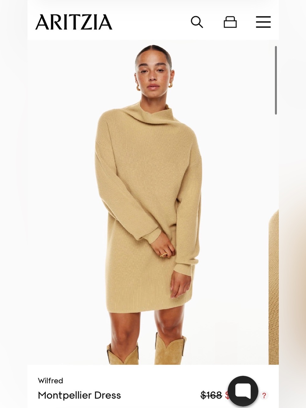 Wilfred Montpellier Sweater Dress BLACK 2XS